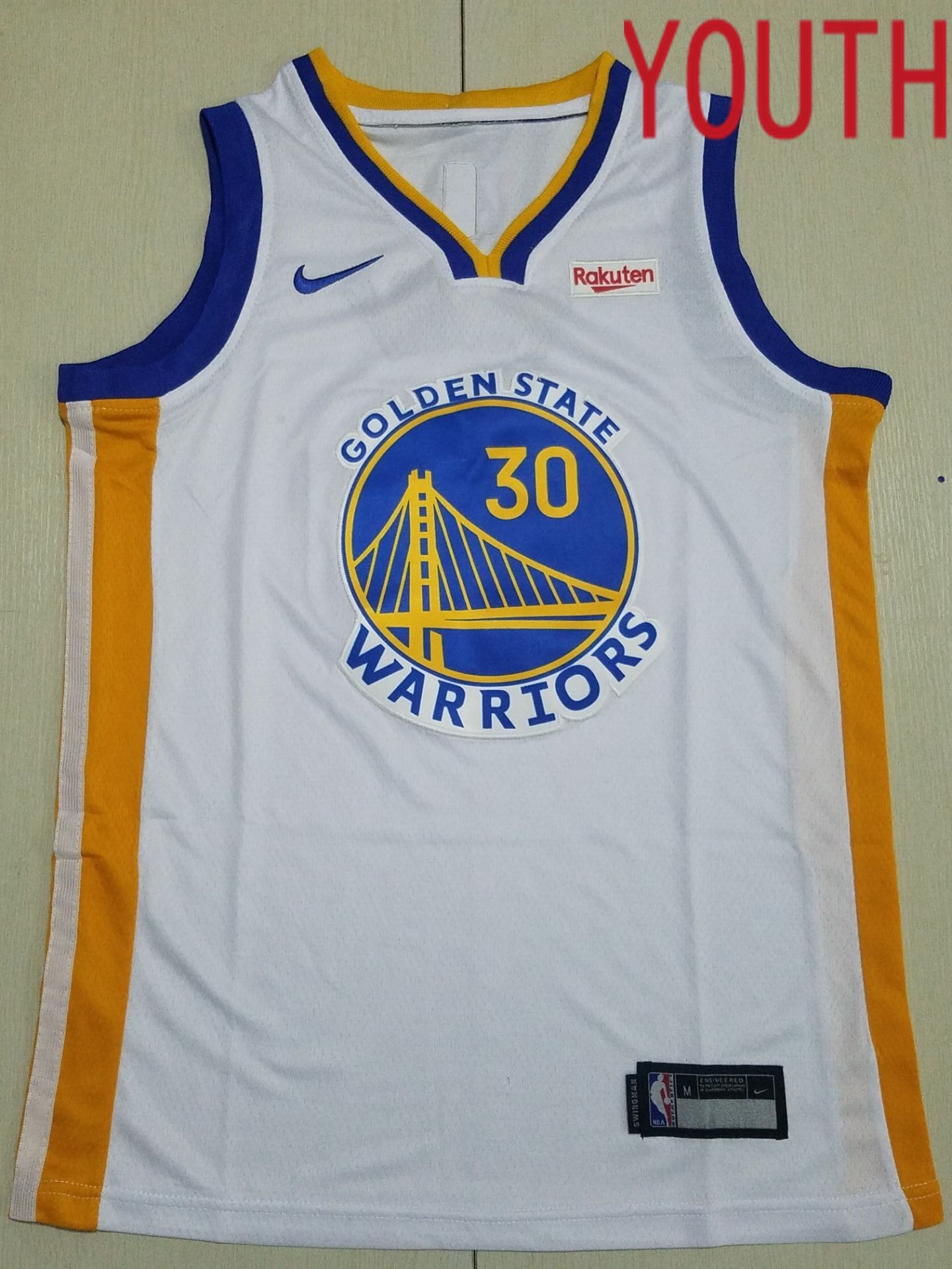 Youth Golden State Warriors #30 Curry White Nike 2022 NBA Jersey